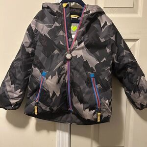Dreamers Kids Camouflage Jacket - Black and Gray